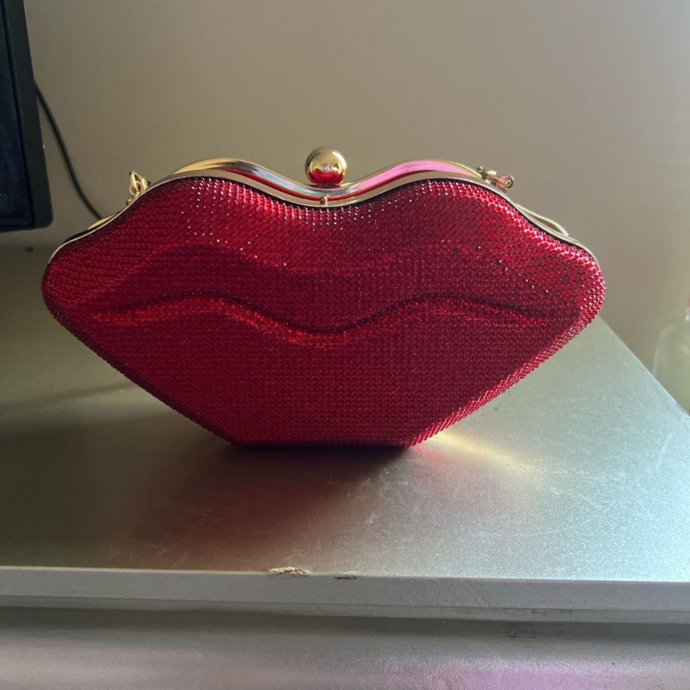 Glamorous Red Lip Clutch